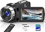 Delmodes 64MP 8K Videokamera Camcorder 18X Digitalzoom IR Nachtsicht Vlogging Kamera, 3,0 Zoll UHD Touchscreen WiFi Videokamera für YouTube mit SD-Karte, 2,4G Fernbedienung und 2 Batterien
