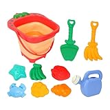 Yonuaret Sandspielzeug - Klappbarer Eimer Spielset - Klappbares Eimer-Schaufel-Set für Buddelspiele, Mädchen ab 2 Jahren, Outdoor Garten Pool & Sandkasten