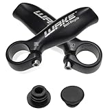 2PCS Fahrradlenker Hörner Lenkergriffe Fahrrad Griffe - Fahrradgriffe MTB Lenkerhörnchen Fahrradhörnergriffe Ende Aluminiumlegierung Sicherheit Griffe 22,2 mm, Schwarz