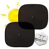 2er Set Sonnenschutz Auto mit UV Schutz UPF für Babys, Kinder, Sonnenschutz für Seitenscheibe mit Saugnapf, Fensterschutz Verdunkelung, faltbarer Sonnenblende für PKW, Fahrzeug, Protection, verdunkeln