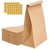 60 Stück Papiertüten Braun 18 x 9 cm Kraftpapiertüten Klein Geschenktüten für Adventskalender Kindergeburtstag Hochzeit Weihnachten Mitgebsel Tüten zum Befüllen DIY Basteln und Geschenkverpackung