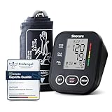Sinocare Blutdruckmessgerät Oberarm für zu Hause, Blood Pressure Monitor, einfache und hochpräzise Handhabung, 2x99 Speicher, Manschette 22-42cm