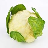 artplants.de Kunstgemüse Blumenkohl, weiß - grün, 10,5cm, Ø 18cm - Künstliches Obst - Deko Gemüse