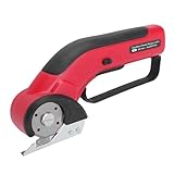 Jiawu Multifunktionaler Elektrischer Stoffschneider, Kabellose Rotationsschere mit Sicherheitsverriegelungsmechanismus Zum Schneiden von Stoffen, Teppichen, Schwamm, Wiederaufladbares