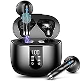 Bluetooth Kopfhörer, In Ear Kopfhörer Kabellos Bluetooth 5.4 Kabellose Kopfhörer mit 4 Mic, 2023 Neue ENC Noise Cancelling Wireless Earbuds 48H Tiefer Bass, IP7 Wasserdicht Ohrhörer LED-Anzeige USB-C