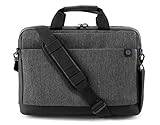 HP Renew Reise-Laptop-Tasche 15,6 Zoll, Wasserabweisende Laptoptasche mit Trolley-Gurt, gepolstertem Laptop-Fach, Fächern für Zubehör und Dokumente, Grau