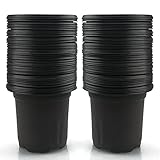 KINGLAKE Anzuchttöpfe 10cm, Pflanztöpfe Anzucht 100 Stück, Aufzuchttöpfe Plastik Kleine, Setzlinge Anzucht Töpfe Pflanzen, Blumentopf Kunststoff, Pikiertöpfe, Plastiktöpfe, Umtopf Töpfe-Schwarz