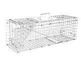 Elbe Safe Marderfalle lebend, Lebendfall für Marder, lebende Tierfalle aus Draht, verzinkt, bissfest, Katzenfall, Fuchsfalle, Hasenfalle, 61x18x21 cm, 1 Falltür, Handgriff, wetterfest
