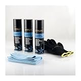 Staloc Power Schaum Set - Schaumreiniger für hartnäckige Verschmutzungen, Universalreiniger - 3x Reinigungsspray + 1x Mikrofasertuch