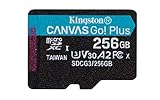 Kingston Canvas Go! Plus microSD Speicherkarte Klasse 10, UHS-I 256GB microSDXC 170R A2 U3 V30 Einzelpack ohne Adapter