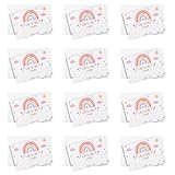 HETYYAEKQ 12 Sets Regenbogen Einladungskarten Kindergeburtstag Mädchen: 12 Geburtstagseinladungen Mädchen & 12 Briefumschläge, Geburtstags Einladungskarten für Geburtstag Einladung Party Einladungs