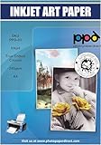 PPD A4 x 10 Blatt Inkjet Canvas Bedruckbares Fotopapier 340g Weiss, Matt, 100% Baumwolle PPD-83-10