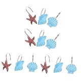 TOYANDONA 12 Stück Teiliges Resin Duschvorhanghaken C förmig Glatte Oberfläche Einfach zu Montieren Dekorative Gardinenringe für Badezimmer duschvorhänge Vielseitig und Zufällige Farbe