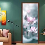 Türtapete Selbstklebend 95X215 Blau-Grau Türposter Fototapete Türfolie Poster Tapete 3D Türaufkleber Diy Türbild,Pvc Tapete Zimmerdekoration