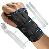 Handgelenk Bandagen,MäNner Frauen Karpaltunnel HandgelenkstüTze Mit Metallschiene-Stabilisator,HandgelenkstüTze Links& Recht Hand Zur Linderung Von Tendinitis Arthritis Schmerzen Im Karpaltunnel