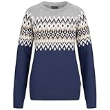 GIESSWEIN Norweger Pullover Damen - feinste Merino Lammwolle, Wollpullover für Damen mit Jacquard Strick, extra warm im Winter