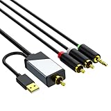 Fazvncv Digitales SPDIF-Koaxialkabel auf Analog und 3,5 mm Audio-Konverter-Kabel für HDTV, weit verbreitet