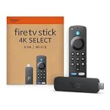 Amazon Fire TV Stick 4K Select (neueste Generation), beginne mit dem Streamen in 4K, Hunderttausenden von Filmen und Serienfolgen sowie kostenlosem Live-TV