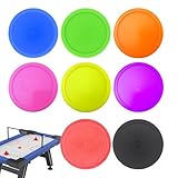 Air-Hockey-Pucks | 8 x Airhockey-Pucks für zu Hause | Sport-Set in leuchtenden Farben, Ersatzzubehör für Erwachsene und Erwachsene