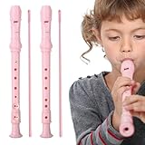 Blockflöte,Yiyifor 2 Stück Blockflöte für Anfänger,Sopran Deutsche Griffweise,6-Loch Flöte und 8-Loch Flöte für Erwachsene,Recorder mit Reinigungsstift und Bedienungsanleitung