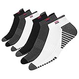 NAVYSPORT 6 Paar Sneaker Socken Herren Damen Sportsocken Baumwoll Kurze Socken (Mehrfarbig, EU 43-46)