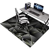 Mineliste 70x100cm Bodenschutzmatte Bürostuhl für Hartböden,Gaming Teppich Stuhlunterlage,Bodenmatte für Rollstühle,Gaming Stuhlmatten,Unterlage Schreibtischstuhl,Schwarz Mehrzweck-Stuhlteppich