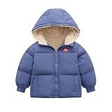 Generisch Jungen Snowboard Baby Mädchen Jungen Winter Warme Dicke Fleece Mit Kapuze Mäntel Kleinkind Warme Gepolsterte Jacken Kinder Oberbekleidung Jungen Wolle (Light Blue, 3-4 Years)