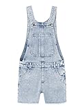 NAME IT Mädchen Nkfbella Reg DNM Bib 3484-mg Jeansshorts, Blau, 128 EU