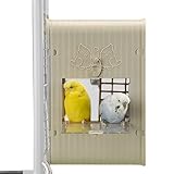 Vogel-Nesting Box, Parakeet House, Visual Cockatiel Parrot Shelter, geräumiges Design mit eingebautem Ladder, ideal für Sparrow Wildlife Habitat Backyard Vogelbeobachtung Garten