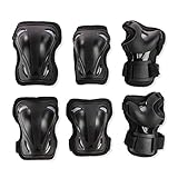 Rollerblade SKATE GEAR 3 PACK, Inline Skate Schutzausrüstung, Schoner-Set für Ellbogen, Knie & Hand für Erwachsene und Jugendliche, Schwarz, XL