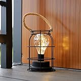 SALCAR LED Laternen licht mit Kupferschnur, Tragbare LED Camping Lampen mit Seilgriff, Stromversorgung über USB oder Batterie für Deko Hochzeiten Wohnzimmer Terrass Innen Flur Garten Balkon-warmweiß