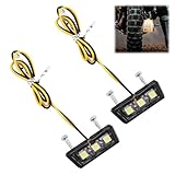 2 Stück Kennzeichenbeleuchtung, LED, Universal, 12 V, wasserdicht, Motorrad-Kennzeichenbeleuchtung, mit 3 SMD-LEDs, Mini-Lampe, superweiß, für Motorräder und Quads