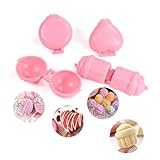 Set of 4 Cake Pop Form Set,Cakepop Cookie Cutters, Cake Pops Baking Mould Set, 3D Printed Runde Ball and Heart Shape Baking Moulds for Birthday Party, Wedding, Desserts