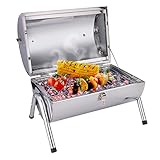 BBQ Collection - Klappgrill - Doppel Grillfläche - Edelstahl/Rost Frei Inox