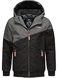 Ragwear Kinder Jungen Winterjacke Outdoorjacke mit Kapuze Jowell Black Gr. 140
