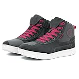 IRON JIA'S Motorradschuhe Herren Motorradstiefel für alle Jahreszeiten geeignet, wasserdicht rutschfest atmungsaktiv modisch und bequem Rosa 40