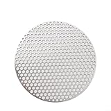 Zilimontt Runder Grillrost aus Edelstahl, Grillrost aus Edelstahl, Grillzubehör, schwenkbarer Grillrost mit 3 Aufhängelöchern, Rippe und Bratenhalter (26 cm)