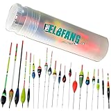 ELBFANG 20 teiliges Posen-Set | Feststellposen & Laufposen zum Angeln | inklusive Posenrohr