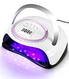 UV LED Lampe für Nägel, 288W Nageltrockner Professionelle Schnell Trocknen Nagellampe mit 66 LEDs 4 Timer LCD Display tragbarer Handgriff und Auto-Sensor, für Finger/Zehennagel und Alle Gel Nagellack