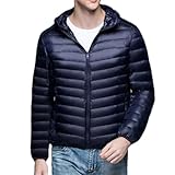 Leichte Thermojacke Für Herren – Daunen-Patchwork-Outdoor-Wintermantel Zum Wandern