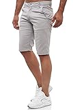 Tazzio Herren Chino Shorts Chinoshorts Designer Hose (Grau, W33)