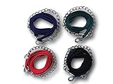 Führkette für Pferde | Sicheres Führen mit Eisenkette & Nylon Handgriff | Führleine geeignet für Hengst Hunde Pony Esel | Länge 2,10 m (Rot)