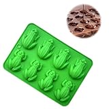 1 Stück Silikon Schokoladenform, Frosch Schokoladenformen, Schokolade Süßigkeiten Formen, wiederverwendbare DIY Backformen für Gelee Gummibärchen Buntstifte Gelatine Kuchendekoration