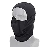 OAREA Taktische Ausrüstung Atmungsaktive Sturmhaube Netzmaske Vollgesichtsmaske Airsoft CS Jagd Radfahren Kapuze Nackenwärmer