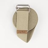 Yogabox Yogagurt aus Baumwolle – Metall Schiebeverschluss – 3 m – regional gefertigt – sichere Unterstützung für Yogis bei tieferen Dehnungen und Asanas