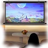 ZYXQQJ Beamer Leinwand 30-60 Zoll Tragbar Projektion Rollo Format 4:3 16:9 Für Heimkino Und Präsentation (4:3, 40 Zoll)