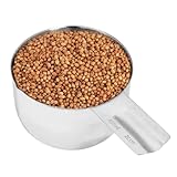 Tassenmesslöffel – 480 Ml Metall-Messbecher, 304 Edelstahl-Backförmchen | 186,5 G Küchenmaß-Pfannenkrug Mit Markierungsskalen Zum Backen, Kochen, Füttern Von Haustieren