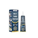 Textilkleber Stoffkleber Waschmaschinenfest Stoffkleber, 50ml Stoffkleber Textilkleber,Permanenter Transparenter Waschbarer Textilkleber für Stoffe, Textilien, Jeans und Polyester