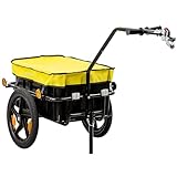 Zelsius Fahrradanhänger Transport | 68 Liter | Transportwagen, Fahrradwagen, Handwagen | Anhänger für Fahrrad, Lastenanhänger mit Kunststoffwanne | Transportanhänger, Transportbox, Radanhänger