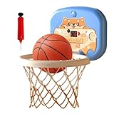 Dmuzsoih Basketballkorb für den Innenbereich, Basketballkorb-Set für Kinder, interaktives Wandmontage, Ball, Sportspielzeug mit Anzeigetafel für Zuhause, Schule, Wohnzimmer, Schlafzimmer, Mädchen